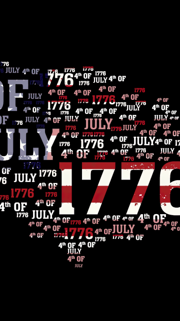 4th of July, Independence Day, United States of America, Black background, 5K, United States Map, Map of USA