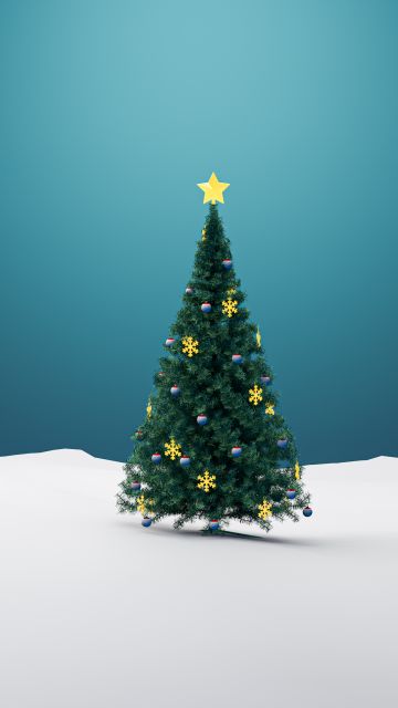 Christmas tree, Minimalist, Christmas decoration, Xmas background, Navidad, Noel