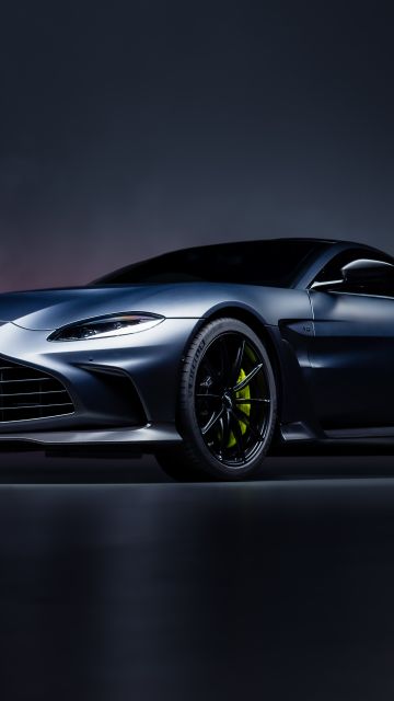Aston Martin Vantage, Exotic car, British, 5K, Dark background