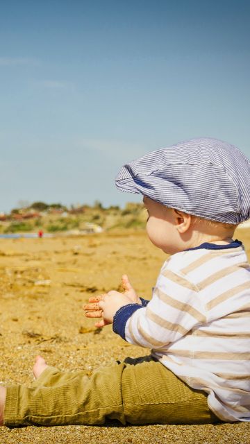 Cute boy, Beach, Cute child, Toddler, Playing kid, Sand