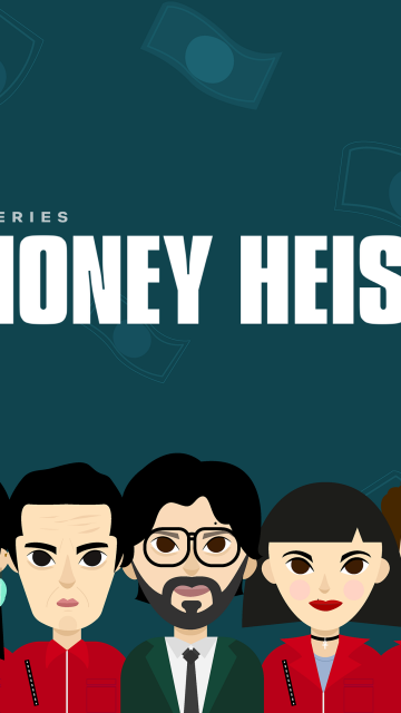 Money Heist, Characters, Netflix series, Minimal art