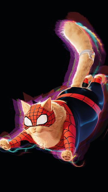 Spider-Cat, 8K, AMOLED, Spider-Man: Across the Spider-Verse, 5K