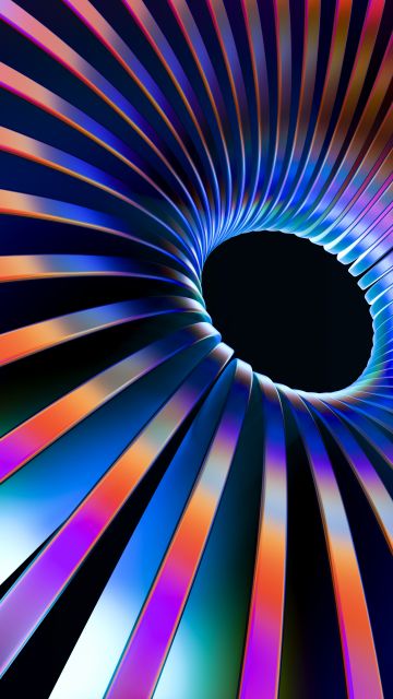 Colorful, Swirling Vortex, Illusion, Psychedelic Art, 5K