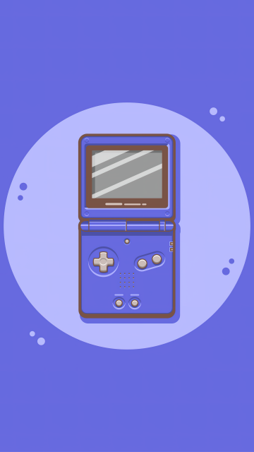 Gameboy SP, Minimalist, Blue background, Simple