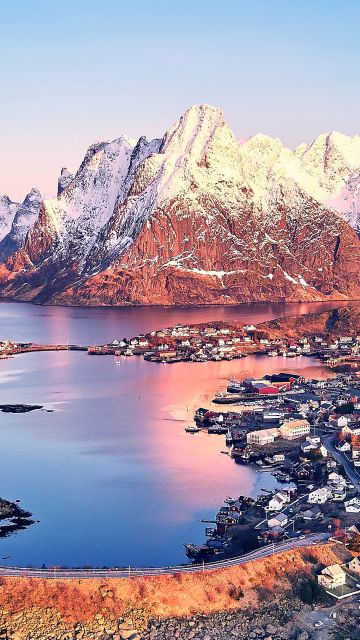 Reine, Nordland, Norway, Aerial, Lofoten islands, Scenic