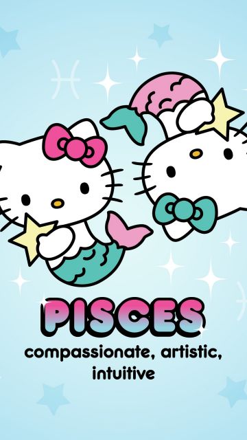 Pisces, Hello Kitty, Zodiac sign, Artistic, 5K, Sanrio