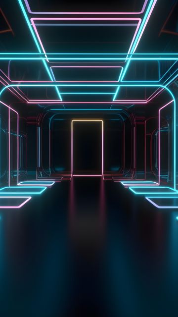 Neon art, Modern lighting, Interior, 5K