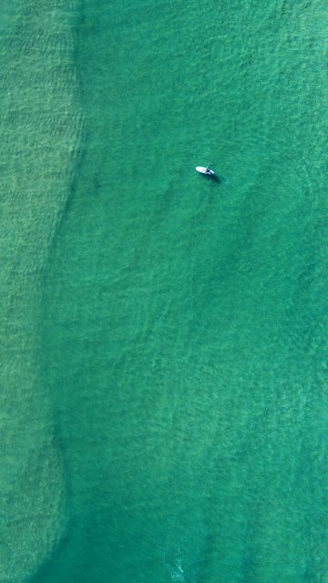 Boat, Ocean, Aerial view, Green aesthetic