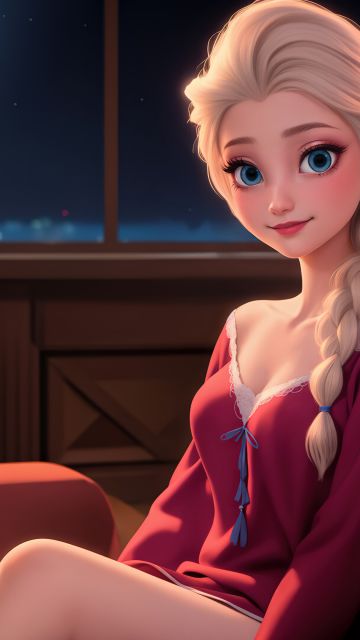 Frozen, Elsa, Disney Princess, AI art