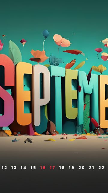 2023 Calendar, September calendar, Autumn season