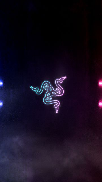 Razer, Neon background, Neon Lights