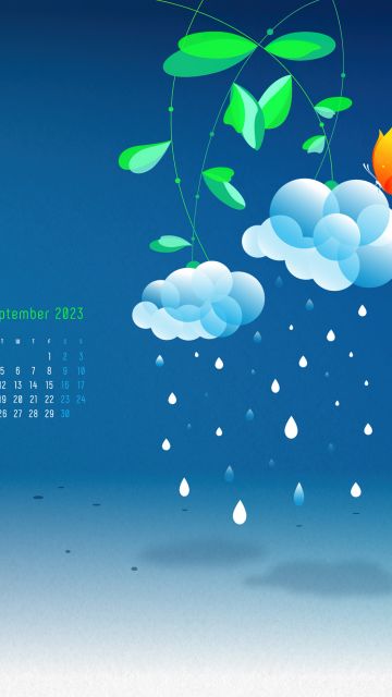 Rainy Weather, Rainy season, 2023 Calendar, September calendar
