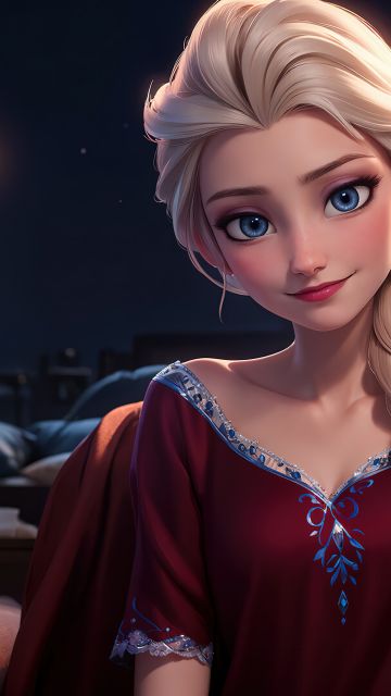 Elsa, AI art, Frozen, Concept Art