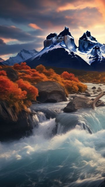 Patagonia, Autumn, Mount Fitz Roy, Landscape, Mountain Peak, Argentina, 5K, 8K