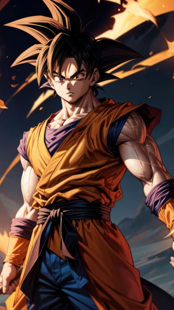 Super Saiyan Goku, Dragon Ball Z, AI art