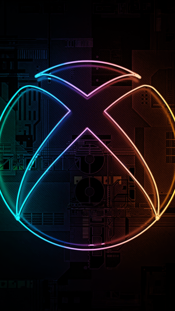 Neon, Xbox logo, AMOLED, Black background