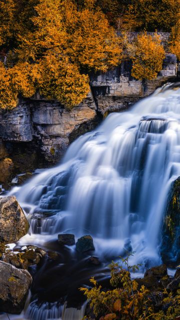 Inglis Falls, Waterfall, Ontario, Canada, Scenic, 5K, Autumn