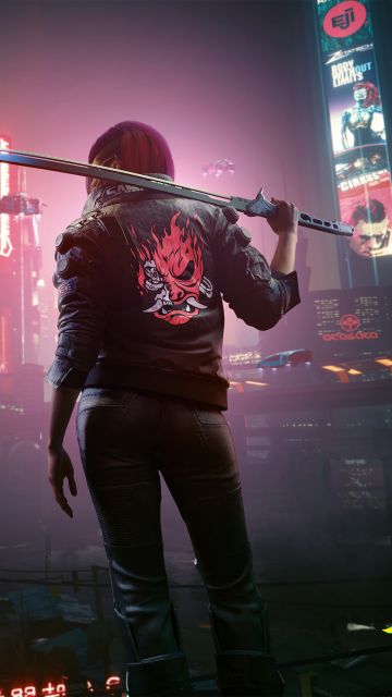 Female V, Cyberpunk 2077, Ultimate Edition, Samurai, Katana, Samurai jacket