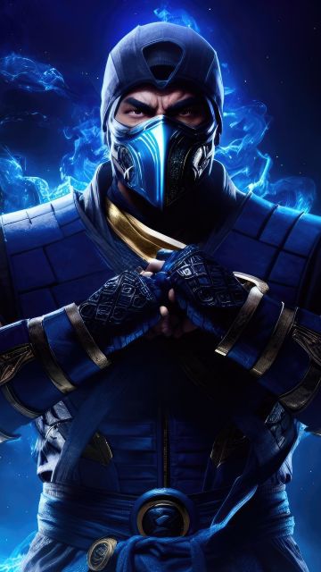 Sub-Zero, 5K, Mortal Kombat, Blue