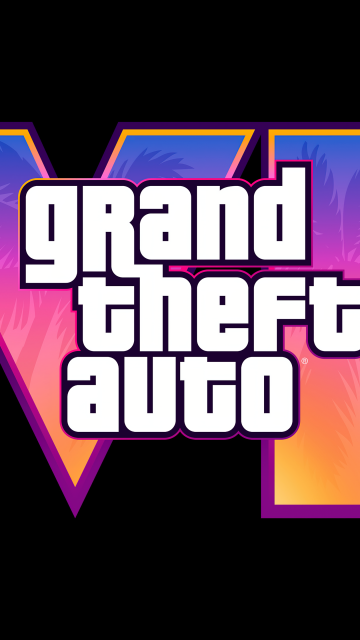 Grand Theft Auto VI, Official, Logo, Black background, 2025 Games, GTA 6