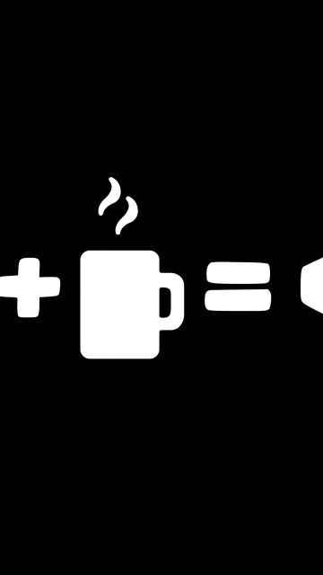Coffee, Laptop, Coding, Coder, Programming, Developer, AMOLED, 5K, 8K, Black and White