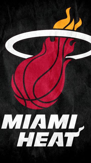 Miami Heat, Logo, Basketball team, Black background