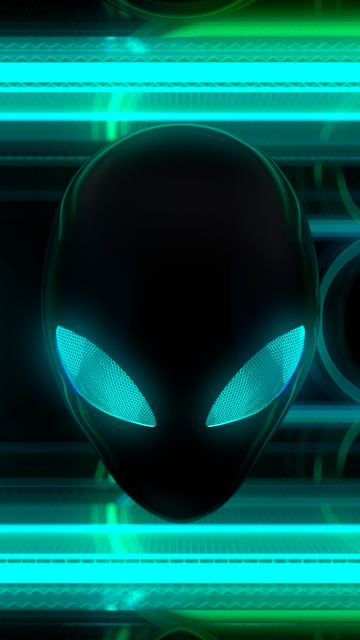 Alienware, Official, Logo, Stock, Glowing eyes