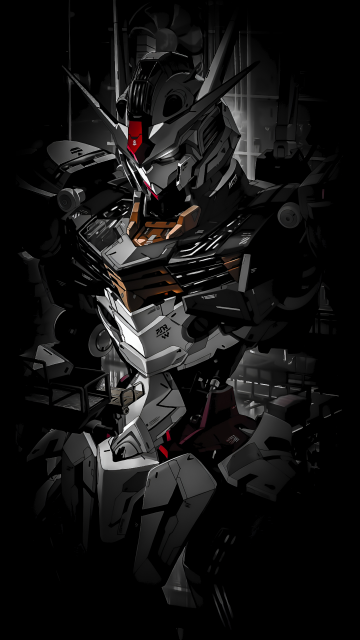 Mobile Suit Gundam, Robot, Black background, 5K, 8K, AMOLED