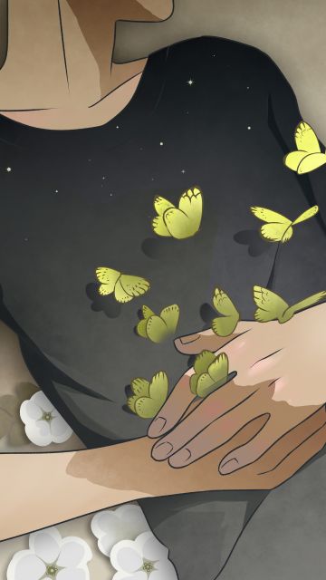 Lofi, Illustration, Butterflies, 5K