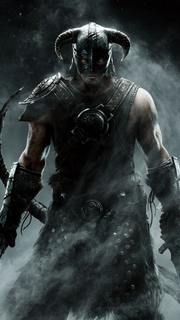 The Elder Scrolls V: Skyrim, 5K, Dragonborn, Video Game, Dark background
