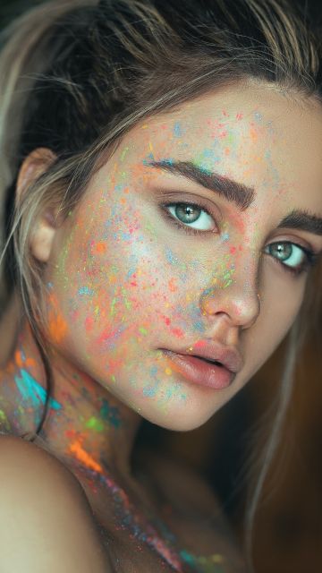 Woman, Colorful, Portrait