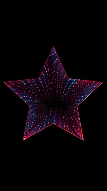 Star, Neon, Black background, 5K, 8K, AMOLED