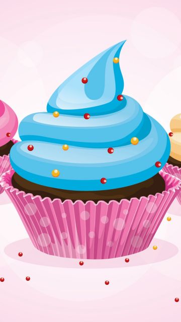 Ice cream, Cupcake, Pink background, Pastel background, Light pink background, Girly backgrounds