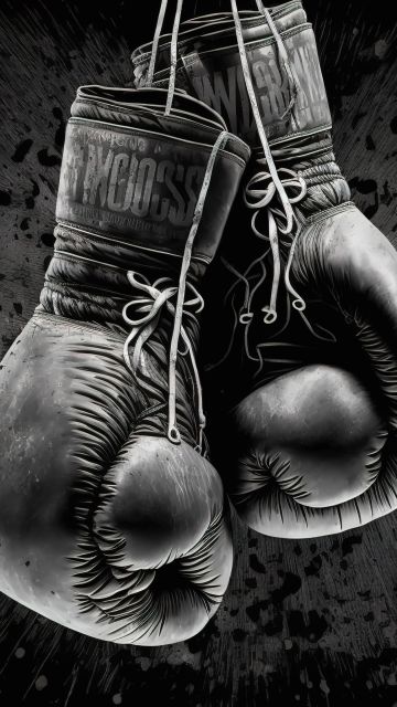 Boxing, Gloves, Dark background, 5K