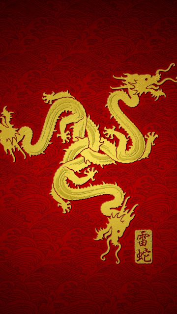 Razer, Year of the Dragon, Red background