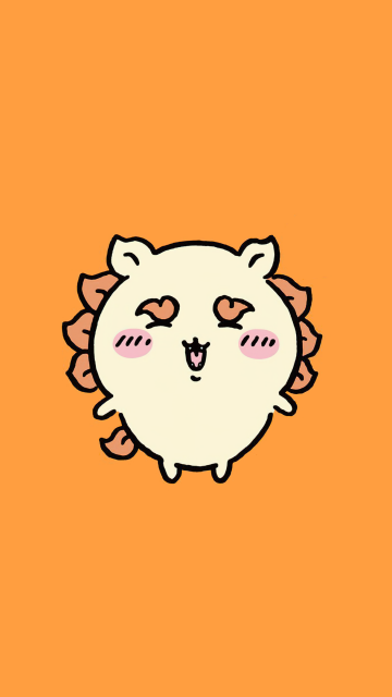 Shisa, Chiikawa, Nanka Chiisakute Kawaii Yatsu, Adorable, Cute cartoon, Orange background