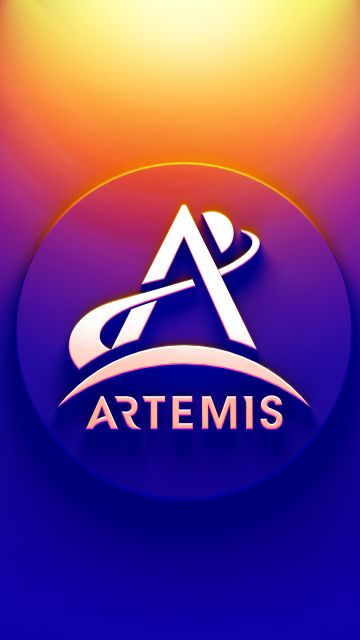 NASA Artemis, Gradient background, 5K