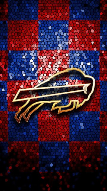 Buffalo Bills, Mosaic, Dark background, NFL team, American football team