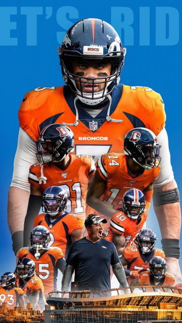 NFL team, Denver Broncos, Blue background