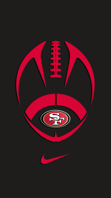 San Francisco 49ers, Minimal logo, Dark background