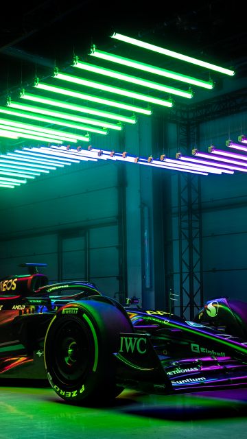 Mercedes-AMG F1 W14 E Performance, Neon Lights, Formula E racing xế hộp, Electric Race Cars