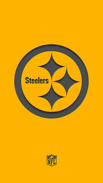 Pittsburgh Steelers, Yellow background, American football team, NFL team, Minimal logo