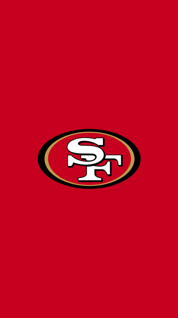 San Francisco 49ers, Minimalist, American football team, Red background