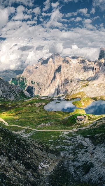 Dolomite mountains, Panorama, Italy, Landscape, 5K, 8K