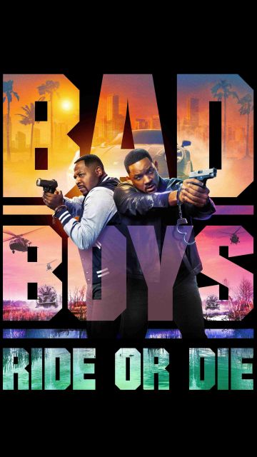 Bad Boys: Ride or Die, 2024 Movies, 8K, Black background, Movie poster, AMOLED, 5K, Will Smith, Martin Lawrence