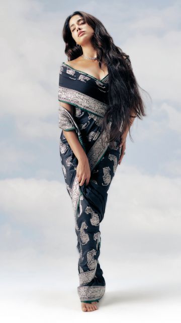 Janhvi Kapoor, Saree, Elle Magazine, Indian actress