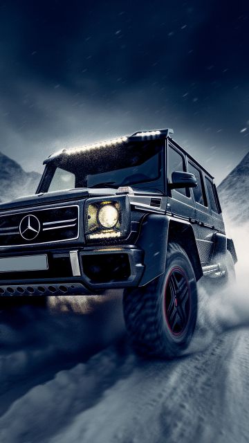 Mercedes-Benz AMG G 63, Cold night, G Wagon, 5K, AI art