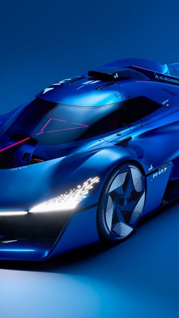 Alpine Alpenglow Hy4, Concept cars, 2024, Blue aesthetic, Hydrogen powered, 5K, 8K