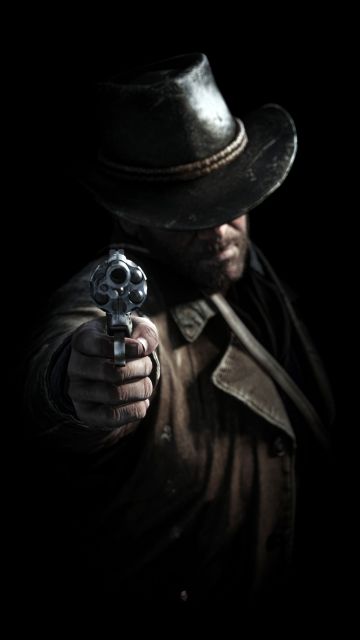 Arthur Morgan, Black background, Red Dead Redemption 2, 8K, AMOLED, 5K
