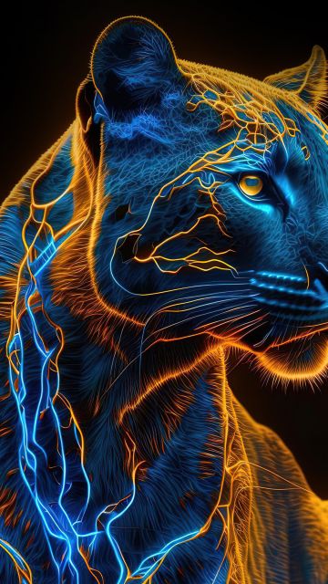 Black Panther, AI art, Dark aesthetic, Black background